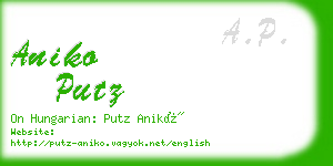 aniko putz business card